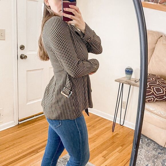 Something Navy Menswear Blazer Top Brown Check S - Picture 3 of 9